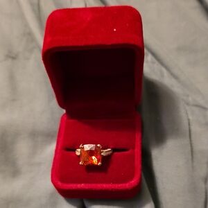 Elegant Rose Gold Lab Created Gemstone Ring